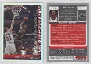 2005-06 Bowman Draft Chrome Refractor /300 Kevin Garnett #110 HOF