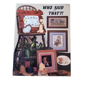 Stoney Creek Chi disse quel punto croce modello libro 45 casa famiglia 1986 animali - Foto 1 di 11