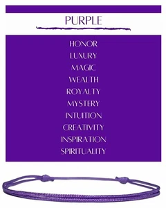 Spiritually Purple adjustable string bracelet Christmas gift for her unisex - Picture 1 of 6