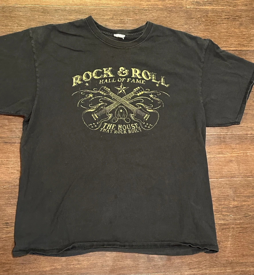 Camisa de Colección Salón de la Fama del Rock & Roll XL Wings SG Doble Cara Casa Que Construyó Foto 1 de 4