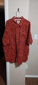 Cabela's  Men's Vented Fishing Shirt Short Sleeve 3XL Orange Fish pattern - Picture 1 of 13