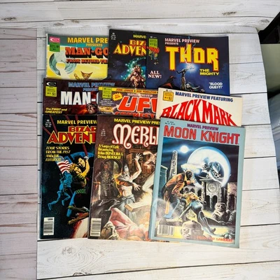 Marvel Previews Present Lot of 9 Comics Science Fiction Magazines Paperback - Image 1 of 4