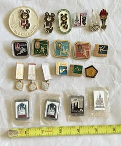 Vintage Collection 21 Olympic Pins Summer Games Moscow 1980 USSR CCCP Russian - Picture 1 of 2