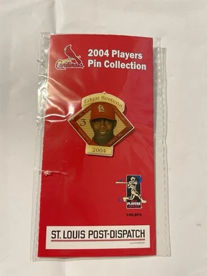 2004 St. Louis Cardinals Player Pin Edgar Renteria – Post Dispatch NIP - Image 1 of 4