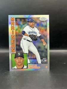 2019 Topps Chrome #84TC-23 Justus Sheffield 1984 Topps Baseball RC - Picture 1 of 2