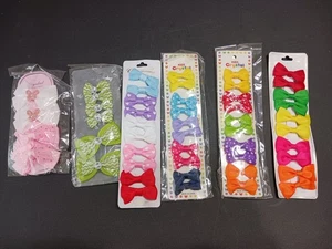 Chloe Accessory Girls 52 Piece Bow Lot Clip On Multicolor Hearts Stars - Picture 1 of 10