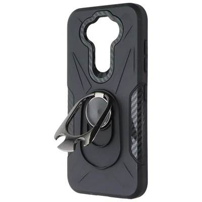 Mybat Premium Rugged Non-Slip Case with Kickstand for LG K31 - Black - Image 1 of 3