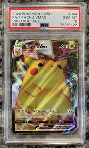 2020 Pokemon Schwert & Schild Vivid Voltage #044 Full Art / Pikachu VMAX PSA 10 - Bild 1 von 2