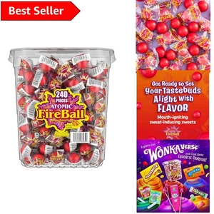 Intense Atomic Fireball Candy - Fiery Cinnamon Heat, 240 Individually Wrapped - Picture 1 of 10