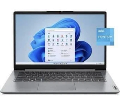 Lenovo Ideapad 1i, 14.0" Laptop, Intel Pentium ,Cloud Grey, Windows 11 in S Mode - Image 1 of 2