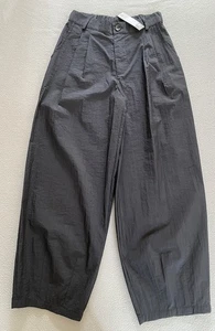 NAYA TROUSERS SZ 8-10 BLACK BARREL LIGHTWEIGHT ELASTIC HIGH WAIST SHELL WOMENS - Picture 1 of 12
