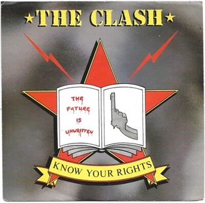 CLASH - Know Your Rights/First Night Back in London (1982 Ital. CBS) EX/M- - Picture 1 of 4