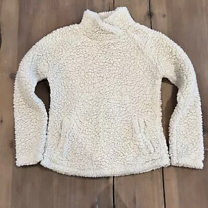Balance Collection Cream Pullover Long Sleeve Pockets Sherpa Sweatshirt Sz XS - Picture 1 of 3