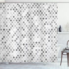 Geometric Shower Curtain Zig Zag Hexagon Print for Bathroom