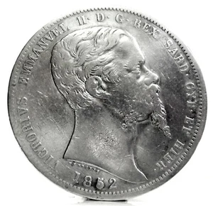 SARDEGNA (Vittorio Emanuele II) 5 Lire-1852 Genova - Picture 1 of 12