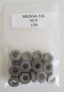 MS20341-516 Tuerca Hexagonal 5/16-24 Acero - Lote de 20 - Imagen 1 de 4