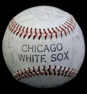 1962-'63 CHICAGO WHITE SOX TEAM SIGNED BASEBALL NELLIE FOX 25 AUTOGRAPHS HOF - Picture 1 of 6