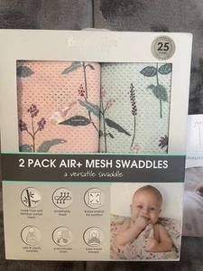Bubba Blue 2 Pack Air + Mesh Swaddles with Brand New Baby Wrap - Picture 1 of 3