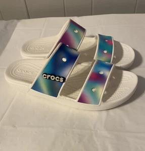 Crocs Classic Tie Dye Unisex M 11/ W 13 Iconic Comfort Slide - Picture 1 of 8