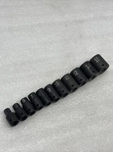 Juego de enchufes de impacto de 1/4" Tools, 6 puntos, métricas 11 piezas, 5-15 mm hechos en EE. UU. - Imagen 1 de 11