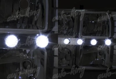 Carcasa cromada Luces LED Lámparas + Rejilla apta para Chevy Tahoe/Silverado/Suburban Foto 1 de 4