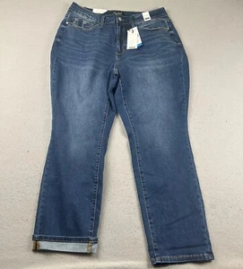 Judy Blue Jeans Women 18W Blue Denim High Waist Straight Boyfriend NWT - Picture 1 of 13