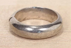 Schöner Vintage Sterlingsilber abgerundeter Bandring Größe 9,5 x113A - Bild 1 von 4