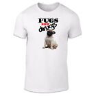 Pugs Not Drugs - Adult Unisex T-Shirt - Humour Funny Dog Pug Puppies