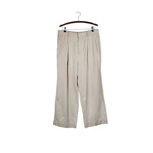Everlane The Way High Drape Pant Wide Leg Sandstone Khaki Womens Size 14 Short - Bild 1 von 7