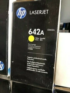 HP CB402A (642A) Yellow Toner Cartridge Genuine OEM Original Brand New - Picture 1 of 1
