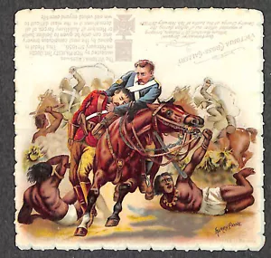 1886 Victoria Cross Gallery Horse Back Harry Payne vittoriano 4,25" x 4,25" - Foto 1 di 2