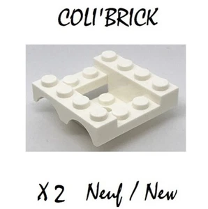 Lego 24151 - 2x Chassis Garde Boue / Vehicle Mudguard 4x4x1 1/3 - White - NEUF - Picture 1 of 1