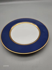 6.5" Fitz & Floyd Cobalt Cerulean Blue Renaissance Salad Plate Mint - Picture 1 of 3