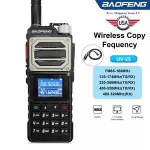 Radioaficionado Walkie Talkie Tri-Power NOAA Tipo-C Baofeng UV-25 Largo Alcance + Cable - Imagen 1 de 14