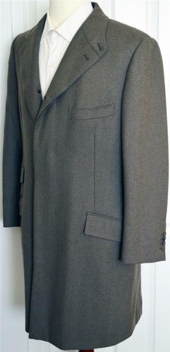 HERMÈS Ultra raro! Cappotto da gentiluomo Hermes France 100% lana concia verde coperto 40R