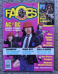 VTG 1984 MARCH FACES MAGAZINE AC/DC Crue SABBATH KISS JOAN JETT HAIR BAND 80s - Picture 1 of 5