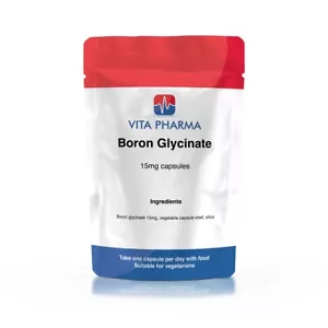 Boron Glycinate 15mg 120 capsules BONE REGENERATION, HORMONE BALANCE VITAPHARMA - Picture 1 of 2