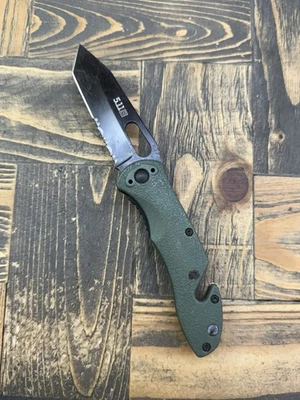 Navaja de Bolsillo Verde 5.11 0117 Plegable Usada Foto 1 de 4