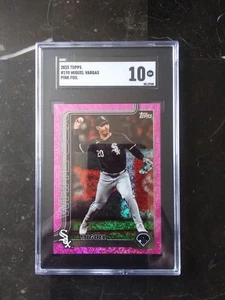 2025 Topps Pink Foil Miguel Vargas SGC Pop 1 of 1 #190 SGC 10 GEM MINT - Picture 1 of 2