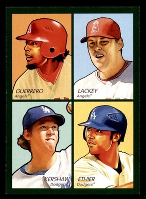 2009 UD Goudey 4 em 1 azul e verde #61 Vladimir Guerrero-John Lackey-Andre Ethie - Imagem 1 de 4
