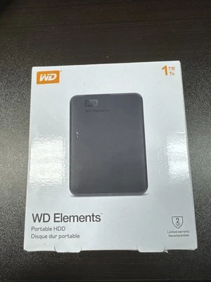 Western Digital WDBUZG0010BBK-WESN 1 TB Portable External Hard Disk - Black - Image 1 of 3