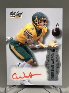 2022 Wild Card Matte #MB-A Christian Watson Auto 40/50 Green Bay Packers (RC) - Foto 1 di 3