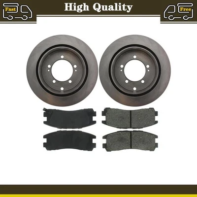 Juego de pastillas de freno traseras y rotores de disco para Mitsubishi 3000GT 1991 Foto 1 de 4