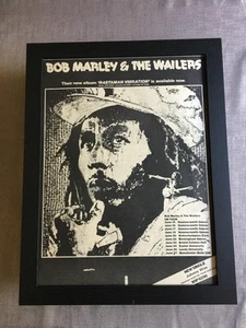 Bob Marley & Wailers Rastaman Vibration UK tour Framed Advert / Ad  18" x 14" - Picture 1 of 1