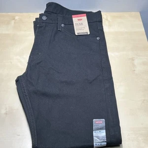 New Levi's 513 Slim Straight Stretch Black Jeans Mens Size 32x30 - Picture 1 of 8
