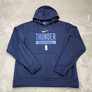 Sudadera con capucha Oklahoma City Thunder para hombre mediana azul marino NBA baloncesto Nike Dri Fit - Imagen 1 de 11