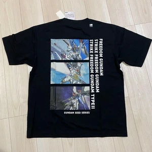 XL(JPN) size UNIQLO Gundam 45th Anniversary T-shirt Black Relaxed Fit from Japan - Picture 1 of 4