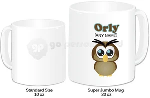 Personalised Jumbo Giant 20oz Mug- Owl Design- Any Name - Picture 1 of 1