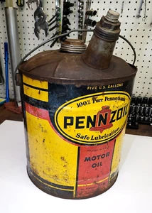 Vintage Pennzoil Safe Lubrication Motoröl 5 Gallonen Dose Öl City Pennsylvania - Bild 1 von 14