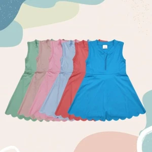 Sibling Baby Girls Yoga Zip Active Wear Skort Knee Length Dresses - Picture 1 of 14